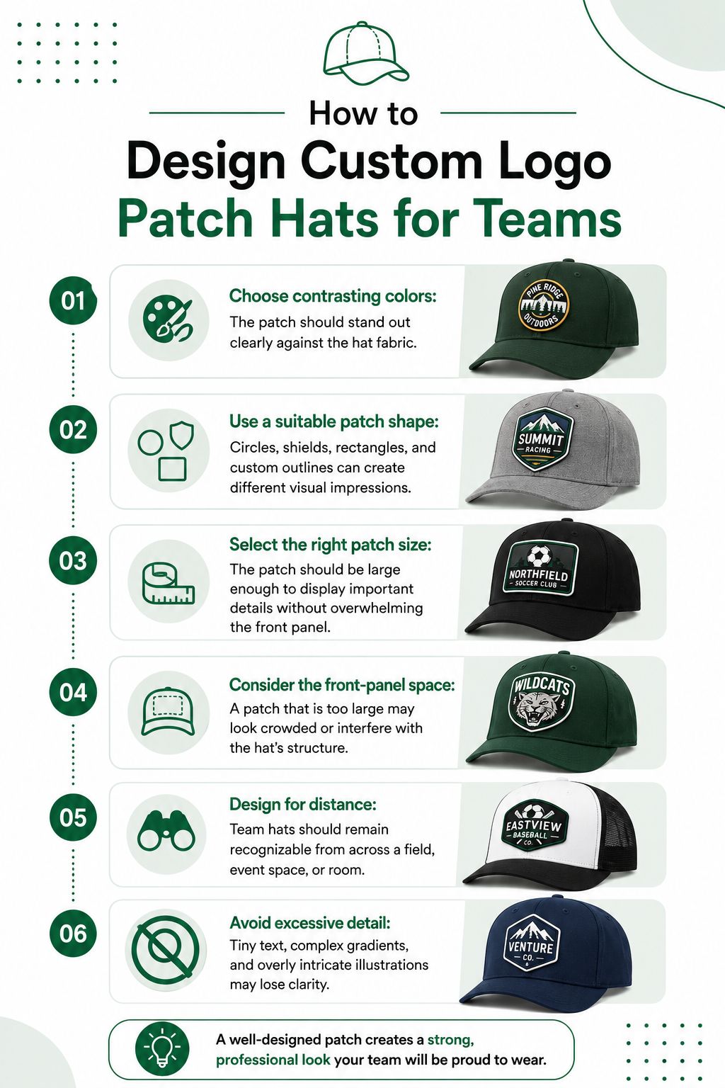 How to Design Custom Logo Patch Hats for Teams