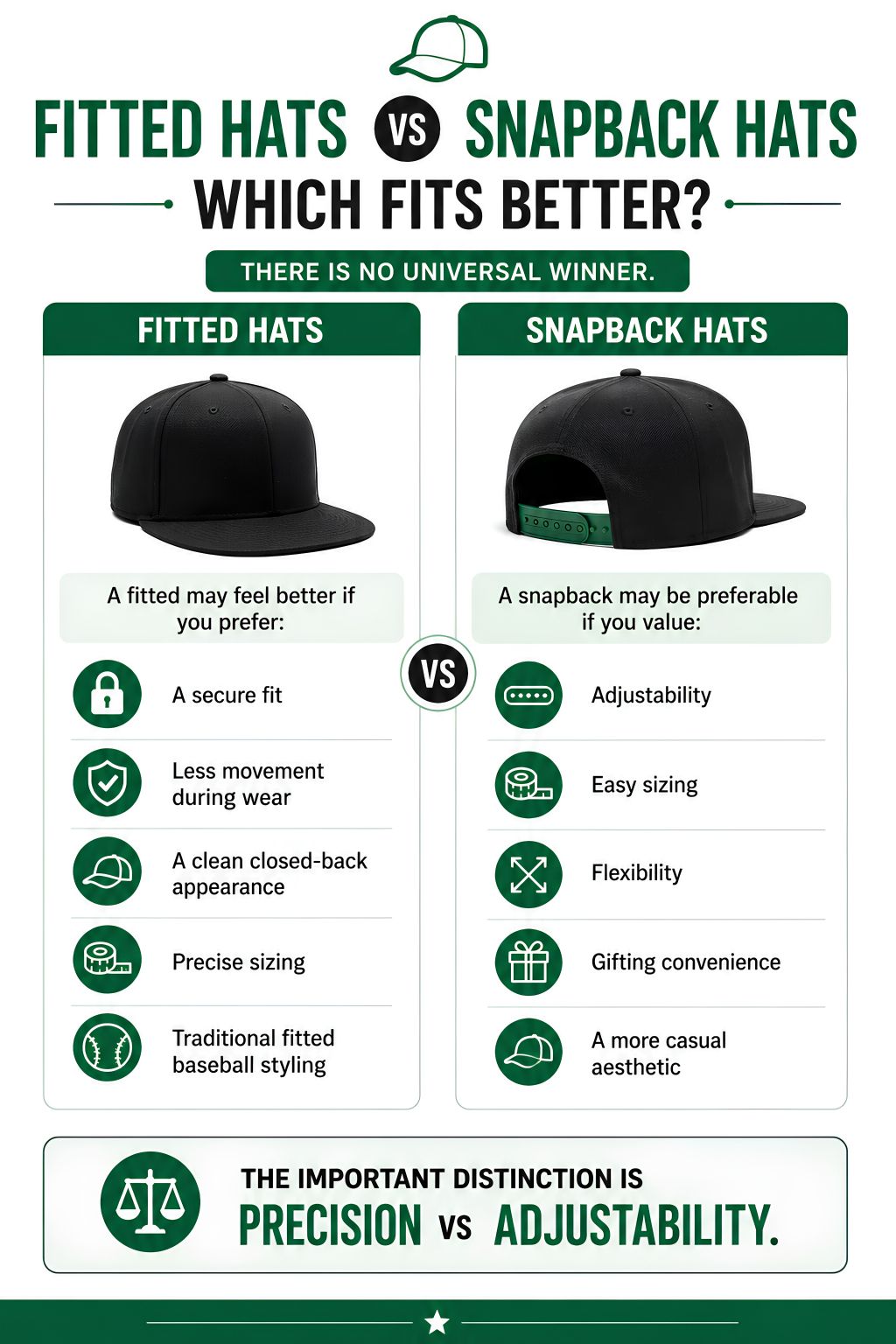 Fitted Hats vs Snapback Hats: Which Fits Better?