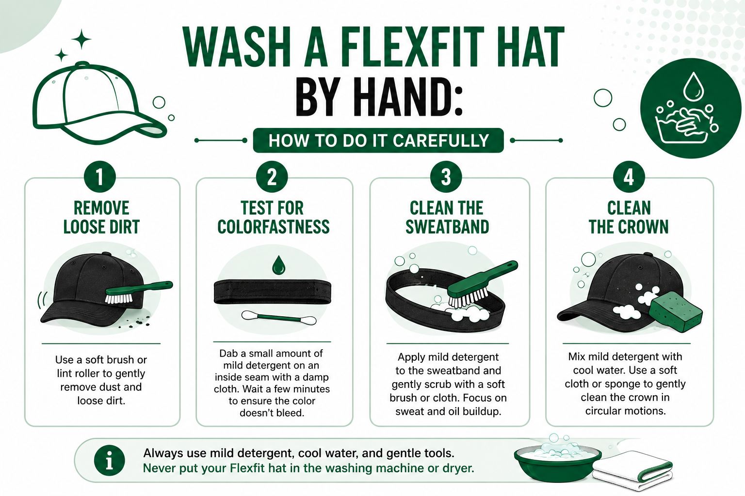 Wash a Flexfit Hat by Hand: How to Do It Carefully