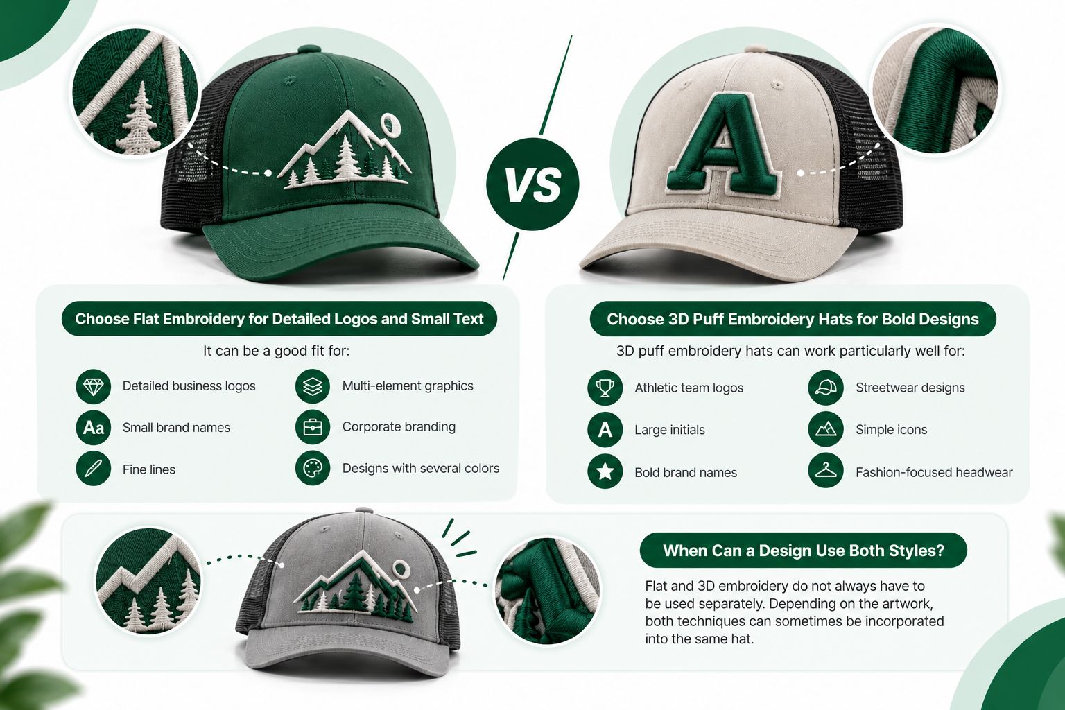 3D Embroidery vs. Flat Embroidery: Which Designs Work Best?