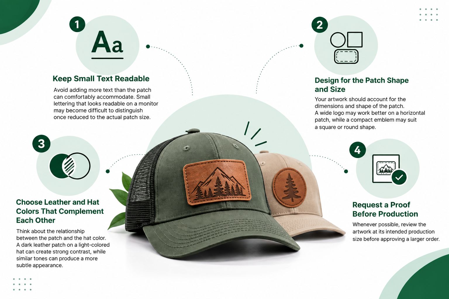 Design Tips for Custom Leather Patches for Hats